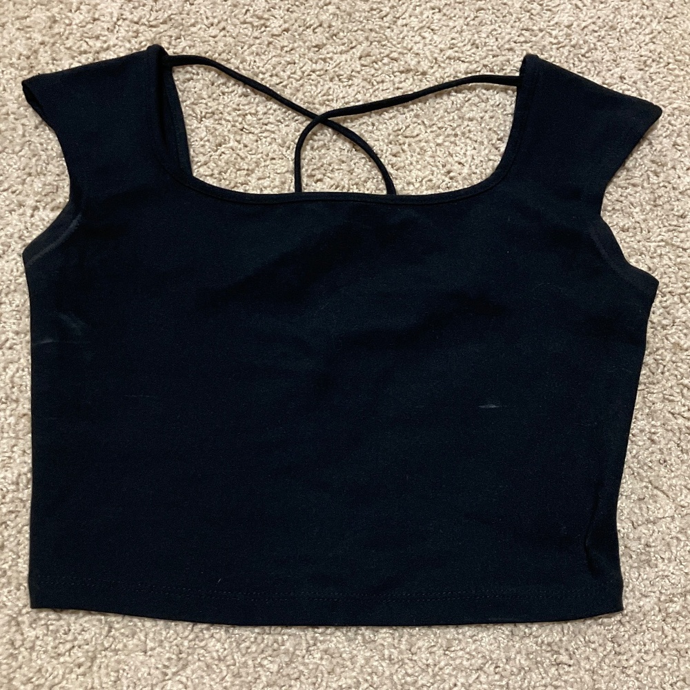 Black crop top
